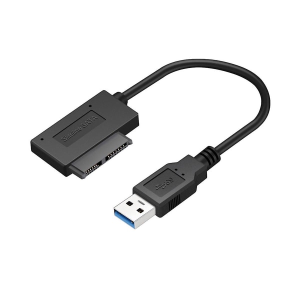 SATA til USB 3.0 7+6pin 13pin Konverteringskabel Rask Datatransfer for Bærbar Optisk Stasjon CD/DVD Sl