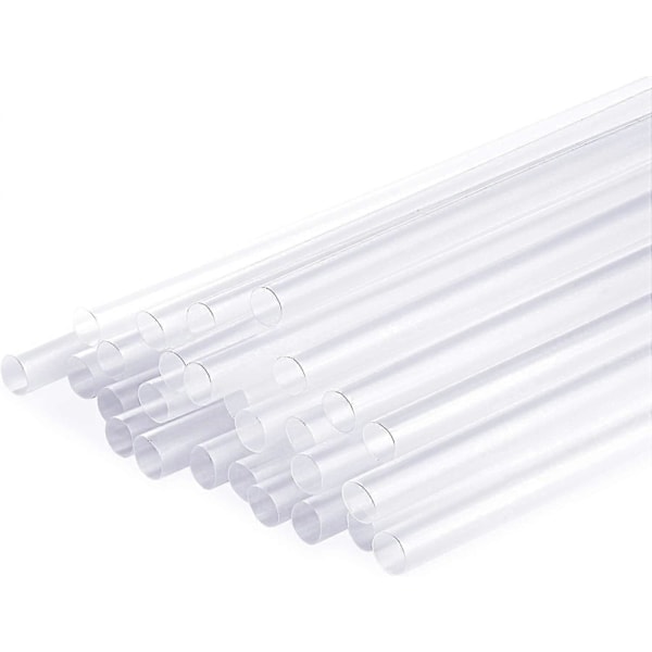[100 st] Transparent Extra Stora Smoothie Återanvändbara Smoothie Verktyg 210x11mm