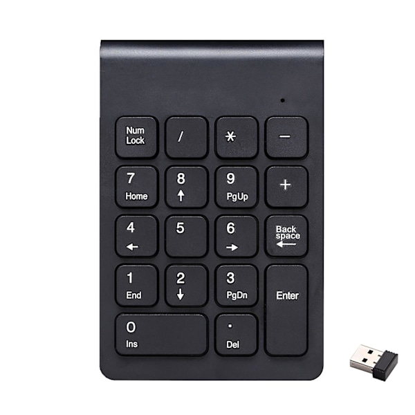 268 Siffertangentbord Plug and Play Snabb Respons 18 Tangenter 2.4G Trådlöst Mini Ultratunt Numeriskt Tangentbord för Kontor