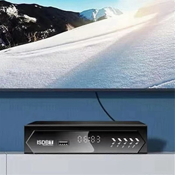 EU PLUGG ISDB-T 1080P HD Dekoderboks for Brasil/Chile Terrestrisk Digital Video Broadcasting TV-mottaker