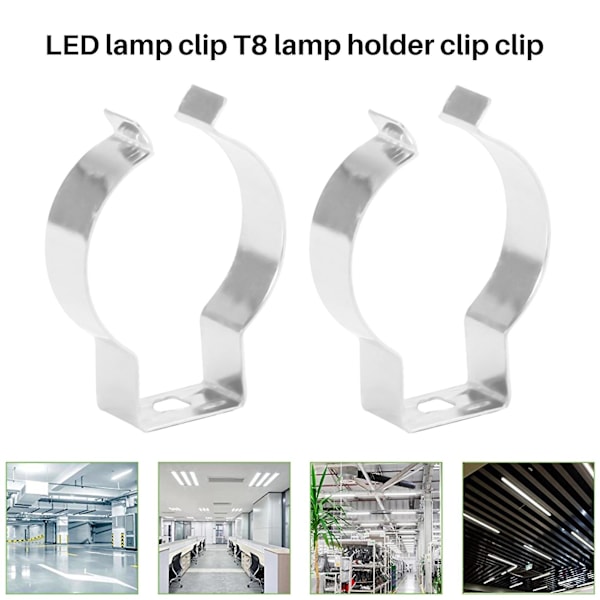 120 kpl T8 LED-lampun U-kiinnikkeitä Fluoresoiva putkivalaisimen teline