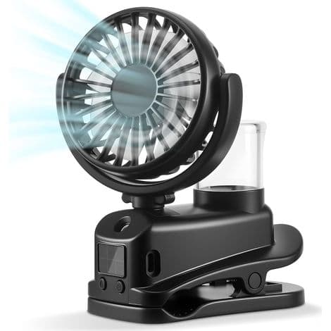 Speed Clip-on Tågeblæser med LED-display, Mini Genopladelig Bærbar Blæser, USB Bærbar Blæser
