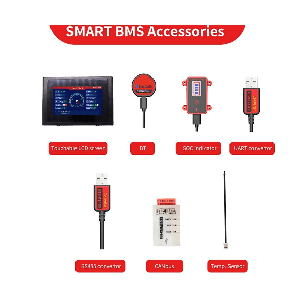 Bms Usb- Uart kommunikasjonsprotokoll til PC For Lifepo4 - Lto-batteri 4s til 32s Smart Bms Uart-kabel