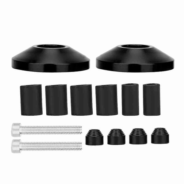 1 Par Universal CNC Aluminium Legering Motorcykel Styrstang Greb Endekappe (Sort)