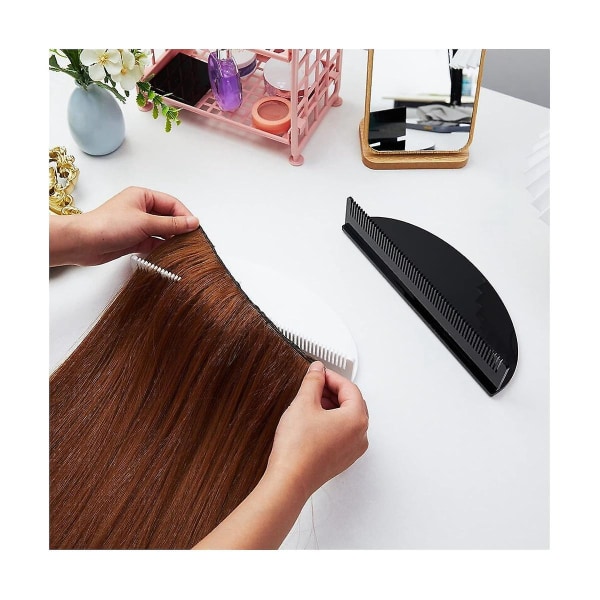 2 stk hårforlengelsesholder Akryl hårfarge stativ Display hårforlengelsesstativ Portabl