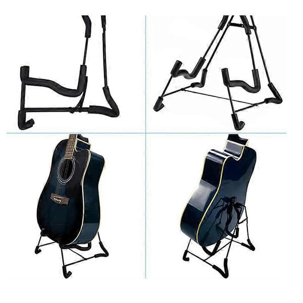 Fällbart Bärbart Stativ för Gitarr, Stränginstrument, Hållare för Akustisk, Elektrisk Gitarr och Ukulele
