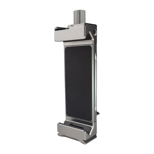 Universal aluminiumlegering Tablettelefon Stativ Hållare Clip Stativjusteringsfäste