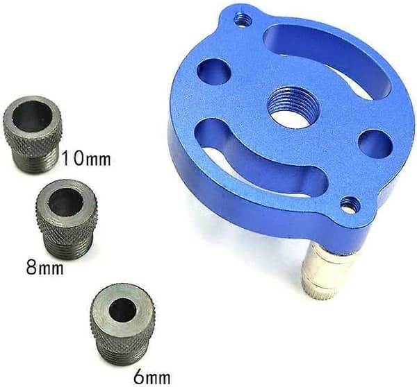 Dowel Bor Guide, 2,75 tommer Aluminium Legering 3-Huls Borbit Guide Jig Positions Locator Håndborværktøjer