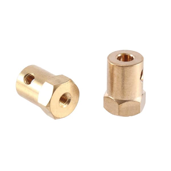 10 st Hexagonkoppling DIY Intelligent Vagn Hjul Däck Koppling DC Avmattning Motor för Mod
