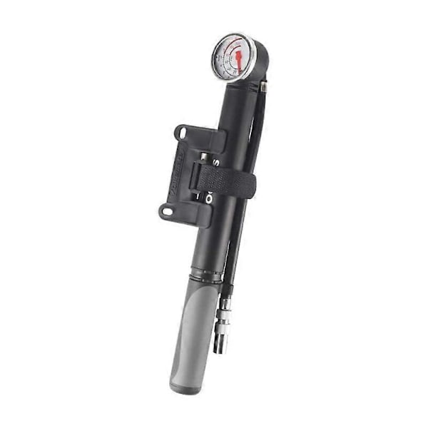 Cykelpumpe med trykmåler, 80PSI AV/FV MTB Luftpumpe Mini Bærbar Aluminium Legering Manuel Højtrykspumpe