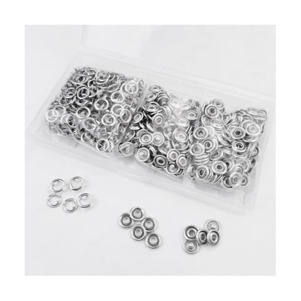 150 Sæt Trykknapper 9,5 mm Metal Sølv Trykknapper Til Syning Og Håndværk, Åbne Trykknapper