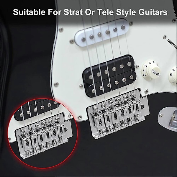 10,5 mm Gitarr Tremolo Bro Saddlar för Strat Tele Elektrisk Gitarr Tillbehör, Silver