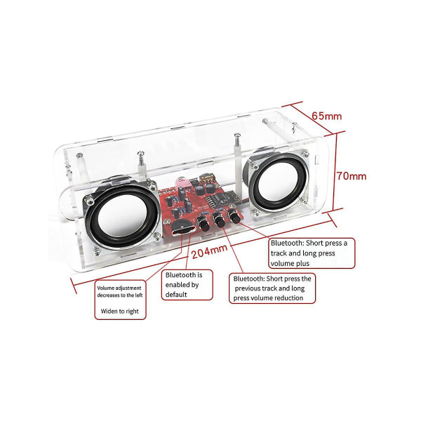 DIY Bluetooth-kaiutinpaketti Elektroniikka DIY-juottamisprojektin harjoittelu Juottaminen Kokoaminen DIY-elektroniikka