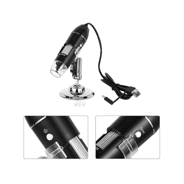 1600X digitalt mikroskop kamera 3 i 1 USB bærbart elmikroskop til lodning LED forstørrelsesglas til reparation af mobiltelefon