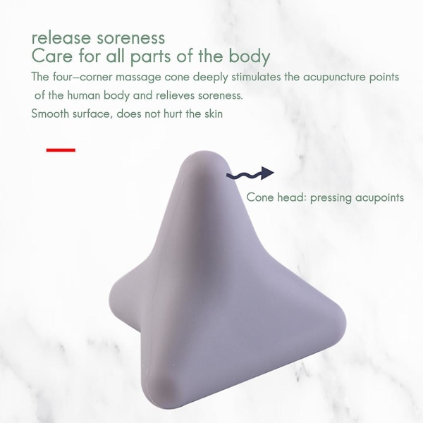 Silikone massagekegle Solid bold Psoas Muskeludløsning Ryg Nakke Scapula Fod Yoga Trekantet 1
