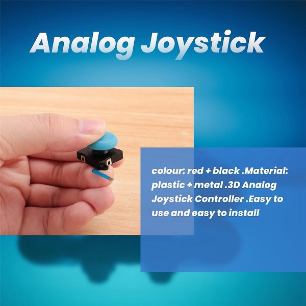 To-pack Analog 3D Joy med Joystick Erstatning til Nintendo Switch, Venstre joycon Højre Switch Joy con Controller Fuldt NS reparationsværktøjssæt (19 i 1)