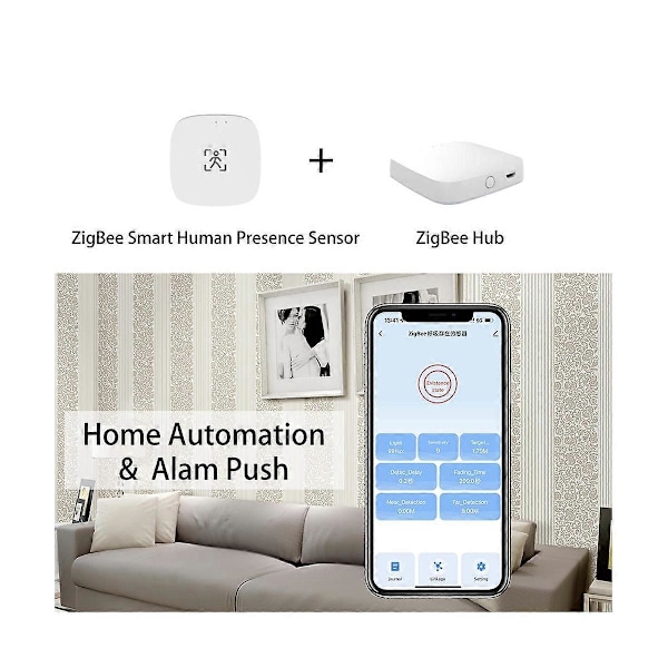 Wifi Rörelsesensor för Människors Närvaro med Ljusstyrke-/Avståndsdetektering 5/110/220V Tuya Smart Life Home