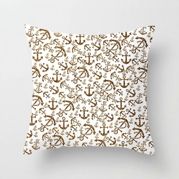 Pudebetræk med Guldprægning Geometrisk Print Blade Pudebetræk Blødt Kvadrat Dekorativ Pudebetræk til Sofa Couch Soveværelse Bil Geometri 4