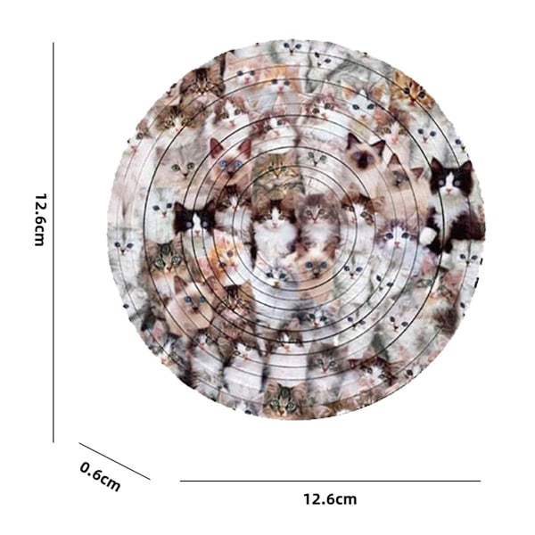 360 graders dimensjonal rotasjon dobbeltsidig sirkulær puslespill leketøy roterende puslespill for barns Chr