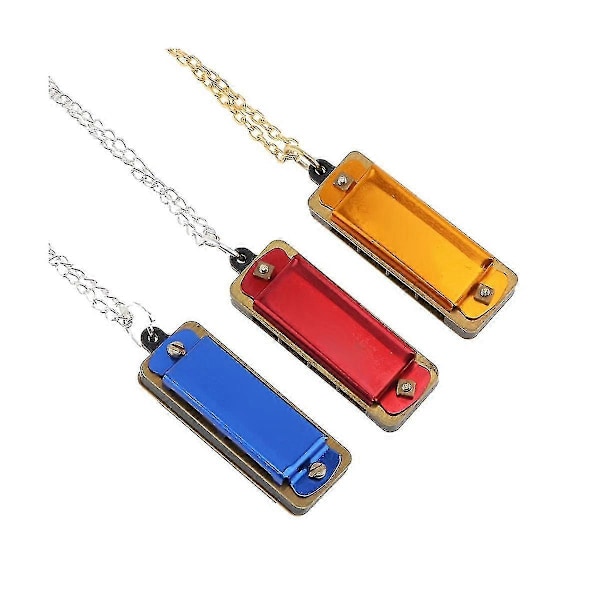 3 stk. Mini Harmonica i C-dur, 4 huller 8 toner Harmonica