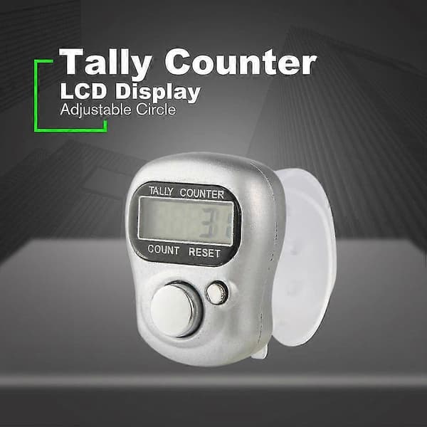 Mini 5-siffrig LCD Elektronisk Digital Finger Handhållen Räknare