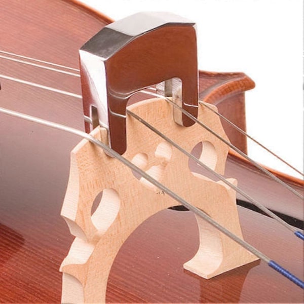 3/4-4/4 Celloövningsdämpare för Cellosträngar Metall Silver Gitarrtillbehör