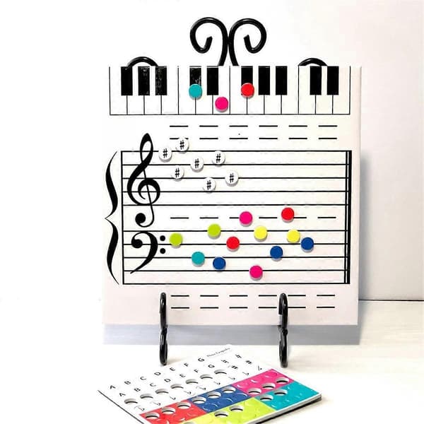 Magnetisk Notbladstavla med Suddbart Papper Rolig Musiklektion Whiteboard Leksak för Barn