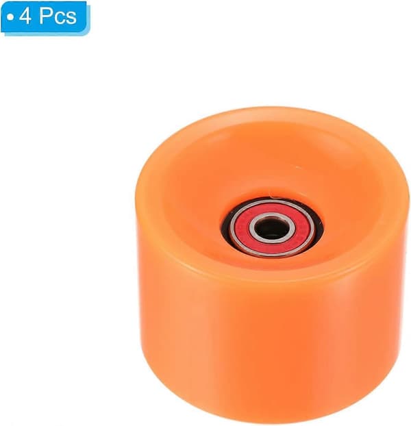 78A Longboard Hjul med ABEC-9 Lejer, Bløde Cruiser Hjul til Skateboards Orange