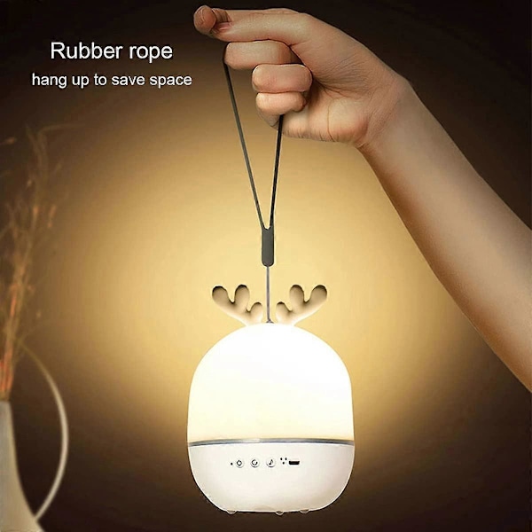 Baby Projektor Natlampe, LED Børne Natlampe Musikalsk og Lysende Lampe 360 Rotation, 8 Sange, 6 Projektionsfilm, Stjerne Projektor Lampe til Soveværelse