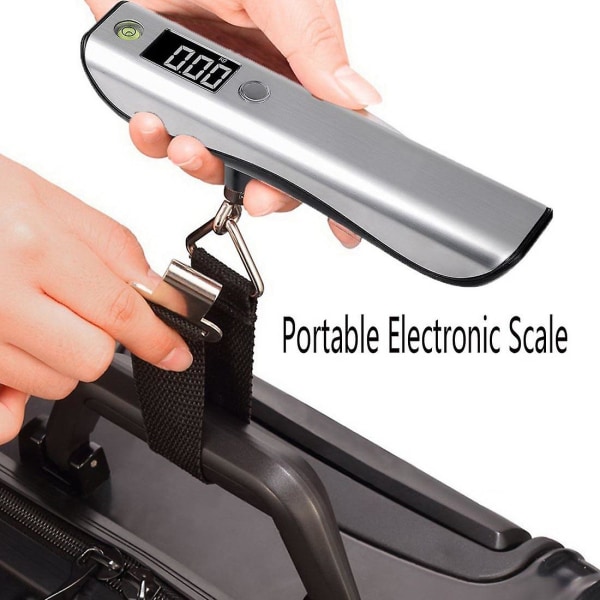 Bærbar mini kuffertvægt Led display 50kg/110lb digital til rejsetaske hængende vægte vejning