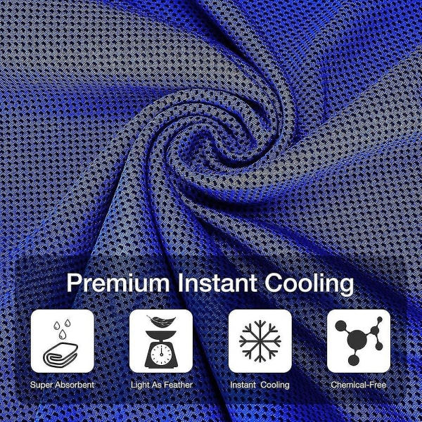 Kjølehåndkle 4 Pack Instant Relief Microfiber Cool Towels Chilling Neck Wrap Ice Cold Rag