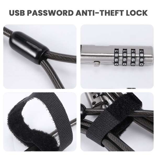 Turvallisuus USB salasana varkaudenestolukko, käytetään varkaudenestotoimintoon kannettavassa tietokoneessa, tabletissa, projektorissa, T