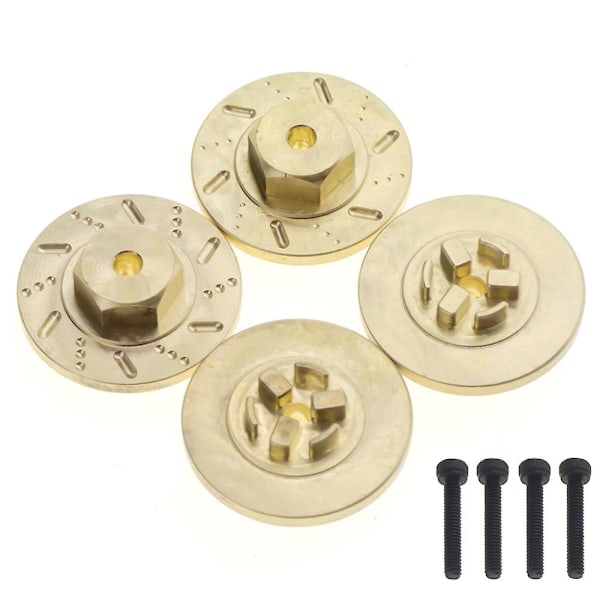 4 stk Messing Hjul Bremseskive 7mm Hex Adapter Motvekt For Mini-z 1/18 1/24 Rc Crawler Bil Oppgradering