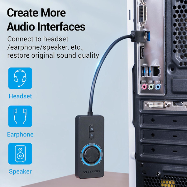 Ulkoinen Stereo Äänisovitin Äänikortti Ei Tarvetta Ajureille USB Äänikortti Kannettaville Tietokoneille Windows