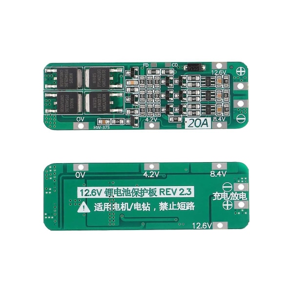 10st 3s 20a Bms 18650 - Litiumbatteriladdarmodul Bms skyddskort 11.1v 12v 12.6v modul