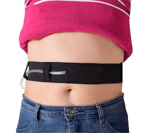 Peritoneal Dialysebelte, G/PEG-rørholder, Pustende Justerbar Kateter Mageband, M