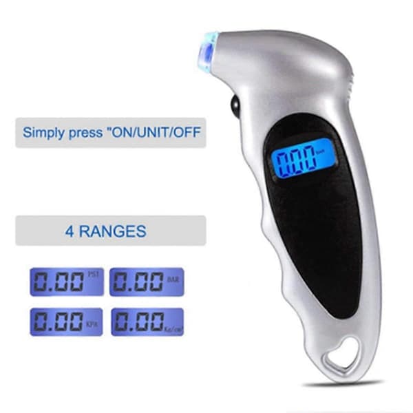 Digital Dæktryksmåler LCD Display Manometer Barometer Tester til Bil Lastbil