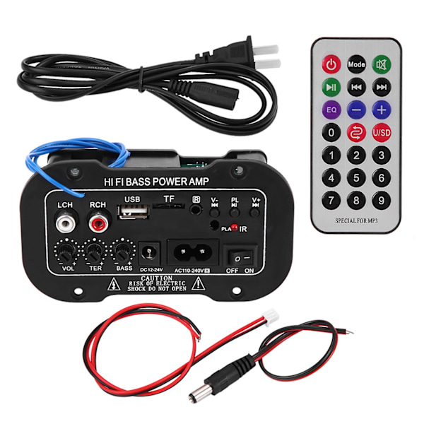 5-tums AC220V högpresterande trefunktionskort digital Bluetooth-bilförstärkare bil Bluetooth-effektförstärkare ...