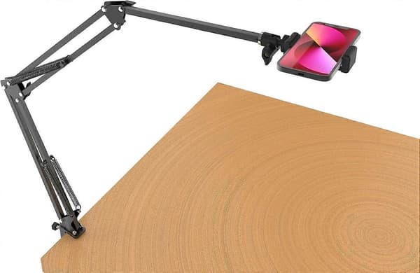 Langt Overliggende Tripod Mount til iPhone Webcam Ring Light, AcserGery Gooseneck Skrivebord