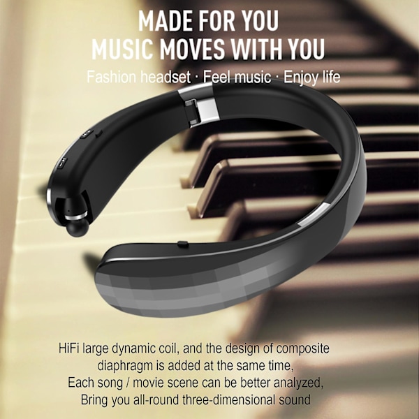 LZ-16 Kaulapanta Bluetooth-yhteensopiva 5.1 Pitkäkestoinen ABS Handsfree Tukee TF-korttia Langaton Kuuloke Musiikille