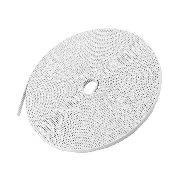 10M Hvid Åben Tandrem Bredde 6mm PU med Stålkerne 3D Printer Tilbehør YEMAA
