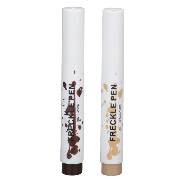 2 stk 0,1 oz Freckle Pen Vanntett Langvarig Freckle Makeup Pen Kosmetikk For Dating Party