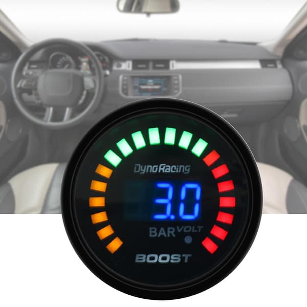 Turbo Boost Måler 20 LED Holdbar 1-3Bar 52mm Justerbar Turbo Boost Controller til Alle 12V Biler
