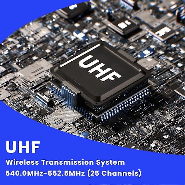 UHF Trådløst XLR Sender-Mottaker System for Dynamisk & Kondensatormikrofon & Gitar 540-590MH
