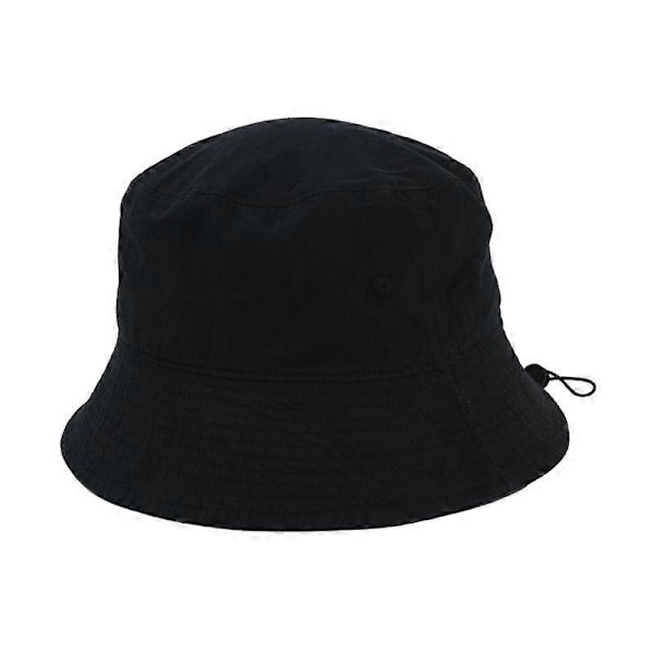 Solhat, Dame Bucket Solhat, Fiskerihat, Foldbar Hurtigtørrende Hat til Udendørs, Hat Lavet af Bomuld (Sort)