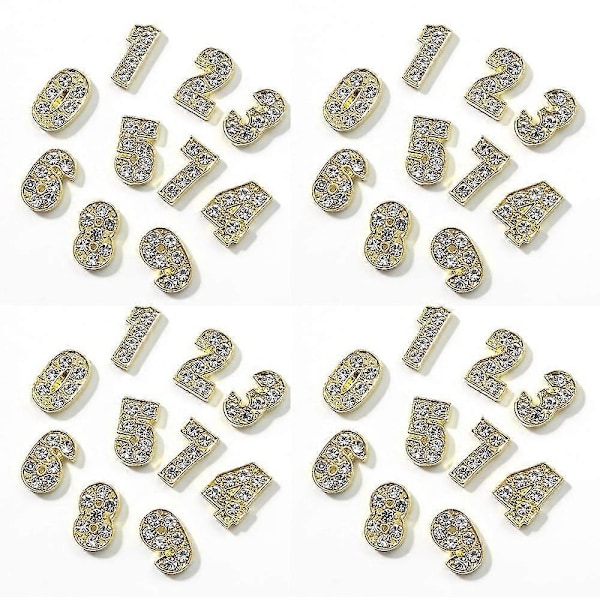 Nummerneglpynt Nummerpynt Legering Negl Strass Negl Steiner for Kvinner Negl DIY Kunst