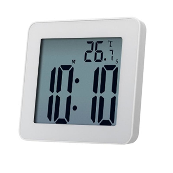 Digitala Badrumsklockor Enkel LCD Elektronisk Väckarklocka Vattentät Duschklockor Temperatur Klo