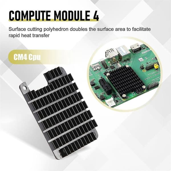 2 Set Kylfläns Aluminium Radiator Kylfläns För Cm4 Compute Module 4 Cpu Kylfläns Med Termisk