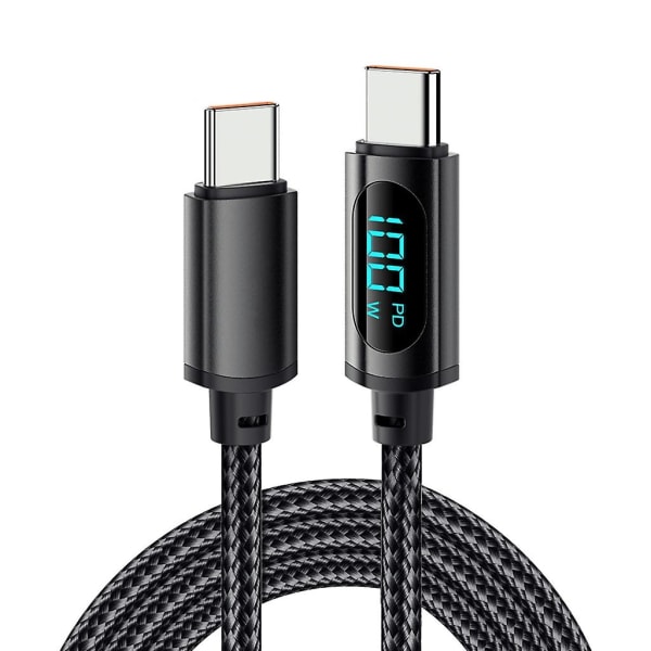 Pd- 100w USB-C - USB-C kaapeli Näyttö 5a Nopea Lataus USB-C Datakaapeli 1m