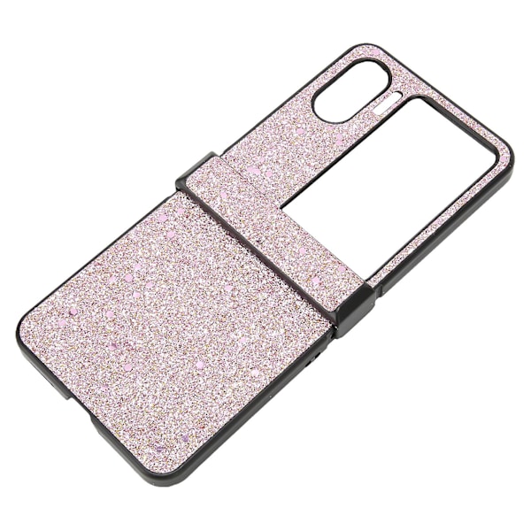 Flip Screen Telefonfodral Slitstarkt Perfekt Passform Glitterdesign Lätt att Rengöra Skydd för Oppo Find N2 Flip Rosa